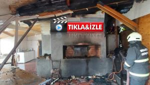 Gebze'de alevlere teslim olan müştemilat küle döndü