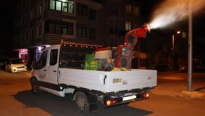 İzmit’te sivrisineklere karşı ilaçlama çalışması