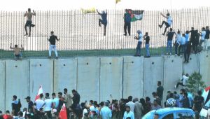 Lübnan-İsrail sınırında İsrail protestosu
