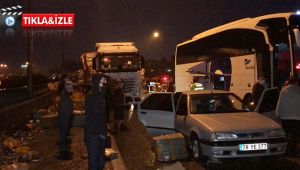 TEM’deki kazadan dehşet görüntüleri!