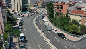 Darıca Cengiz Topel Caddesi’nde yol çizgileri çizildi