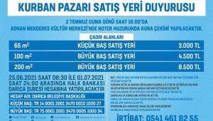 Darıca’da Kurban Pazarı alanı satışları başladı