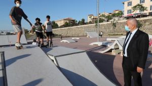 Gebzeli çocukların skate park keyfi