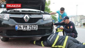 İtfaiye erlerinden yürekleri ısıtan kurtarma operasyonu