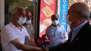 Kılıçdaroğlu esnafı ziyaret edip, balık ekmek yedi
