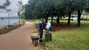 Mesire yerleri ve yeşil alanlara temizlik çalışması