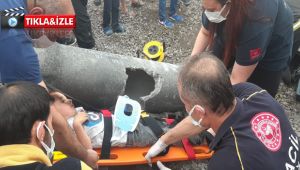 Oyun oynarken kanalizasyon borusuna sıkıştı