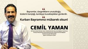 AK Parti Kocaeli Milletvekili Yaman'dan Kurban Bayramı ilanı