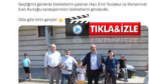 Başkan Bıyık'tan bisikletleri çalınan çocuklara jest