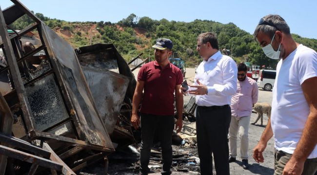 CHP Kocaeli, yangın mağduru balıkçıların yanında