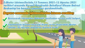 E-scuter işletmesi için başvurular alınıyor