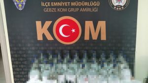 Gebze’de sahte alkol operasyonu