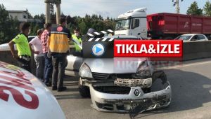 Kocaeli'de tır ile otomobil çarpıştı: 2 yaralı