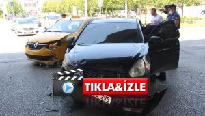 Otomobil ile taksi kafa kafaya çarpıştı: 2 yaralı