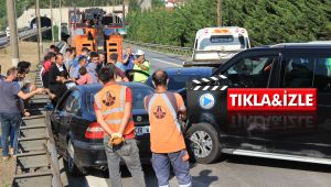 TEM'de 4 araç birbirine girdi: 4 yaralı