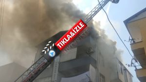 4 katlı binadaki yangın mahalleliyi sokağa döktü