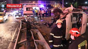 7 işçinin yaralandığı kazanın görüntüleri ortaya çıktı