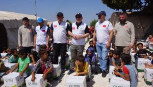 Başkan Bıyık, İdlib’e yardım götürdü