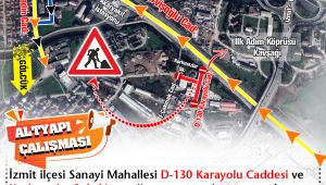 D-130 Karayolu Caddesi’nde çalışma