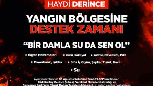 Derince’den Yangın Bölgesine Destek