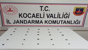 Feribot yolundaki araçtan 25 tarihi sikke yakalandı