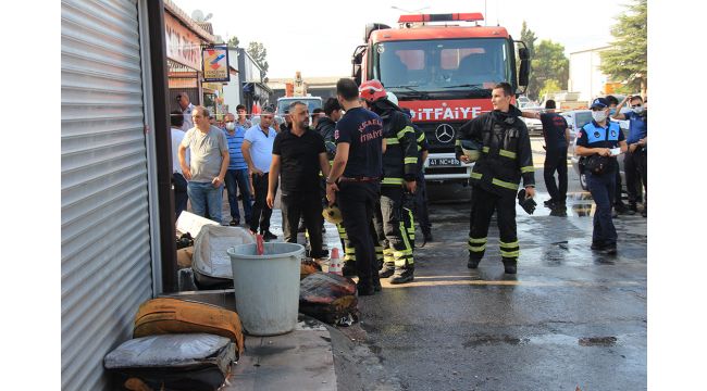 İş yerinde çıkan yangın korkuttu!