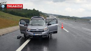 KMO'da cip demir bariyerlere çarptı: 1 yaralı