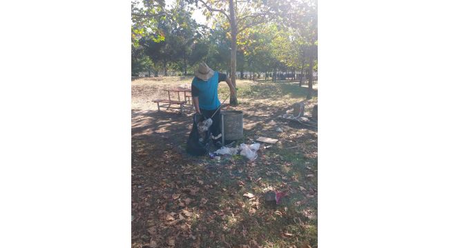 Mesire yerleri ve yeşil alanlarda temizlik çalışması