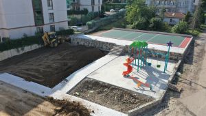 Battal Gazi Sokak parkı şekilleniyor