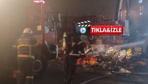 Çayırova'da bulunan hurdalıkta yangın çıktı