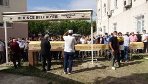 Feci yangında hayatını kaybeden baba ve 3 çocuğu son yolculuklarına uğurlandı