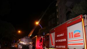 Gebze’de 7 katlı binada korkutan yangın
