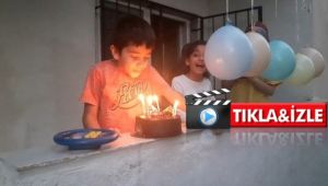 Karantinadaki Abdullah'a balkonda sürprizi