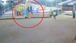 Lunaparkta balerine binme kavgası kamerada