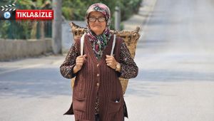 Sırtında küfesiyle gençlere taş çıkartıyor