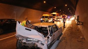 TEM’de zincirleme trafik kazası: 1 yaralı