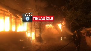 Baraka alev alev yandı, küllerin arasında para aradılar