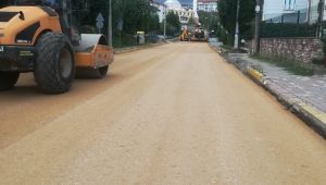   Değirmendere Sezai Karakoç Caddesi’nde üstyapı çalışmaları