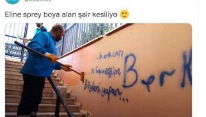 “Eline sprey boya alan şair kesiliyor”