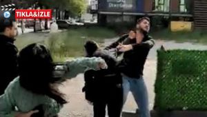 Güzellik merkezi önünde ortakların tekme tokat kavgası