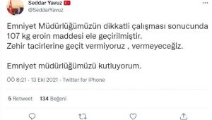 Kocaeli'de 107 kilogram eroin yakalandı