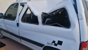 Yüksekten düşen genç kızı bu araç kurtardı!