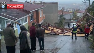 Binanın çatısı uçunca çeyizleri böyle kaçırdılar