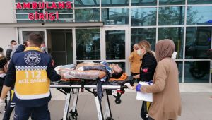 Boya yaparken düşen işçi yaralandı