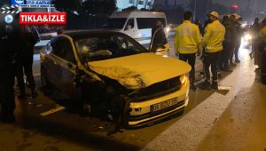 D-100’de iki otomobil çarpıştı: 1'i ağır 2 yaralı