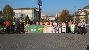 Erozyonla mücadeleye bisiklet turu ile dikkat çektiler