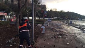 Gebze’de ekiplerden lodos mesaisi