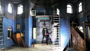 Bahtiyar Camii’nde onarım çalışmaları sürüyor