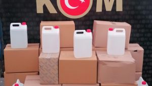 Durdurulan araçtan 520 kilogram etil alkol çıktı