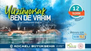 Özel çocuklar yüzüyor